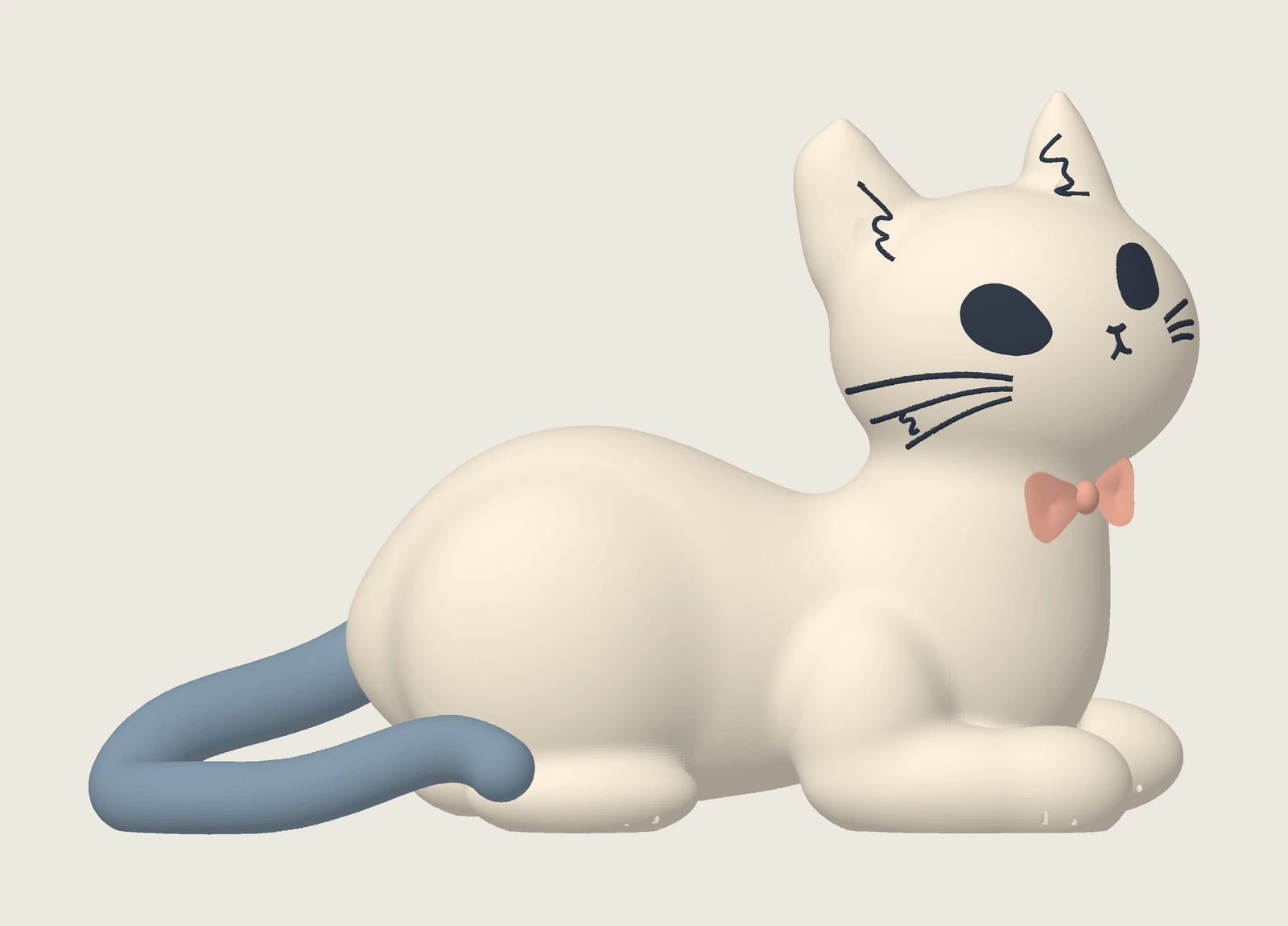 Rendered preview of the miaolay cat 3D model