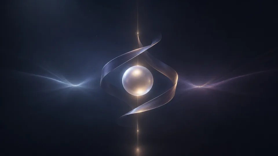 珍珠球体与双圈发光纽带